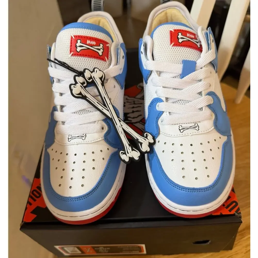NEW Brand X Homerun Unisex Sneakers Color: Sky Blue, White, Red Size 6